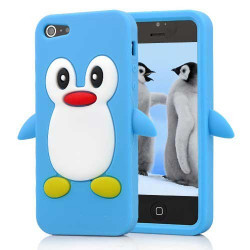 Coque PINGOUIN bleue pour iPhone 5