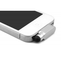 Mini Stylet argente pour Iphone,ipad et Ipod touch .