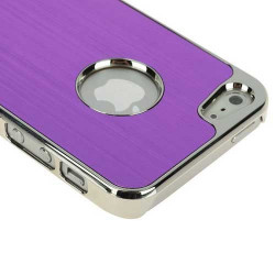 Coque ALUMINIUM mauve pour iPhone 5