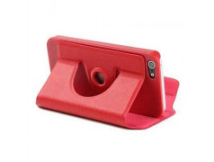 Etui cuir 360 rouge pour iPhone 5