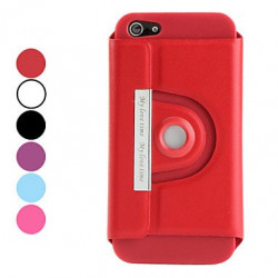 Etui cuir 360 rouge pour iPhone 5