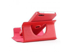 Etui cuir 360 rouge pour iPhone 5