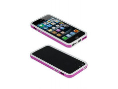 BUMPER LUXE mauve et blanc pour iPhone 5