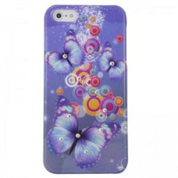 Coque FLOWER mauve pour iPhone 5