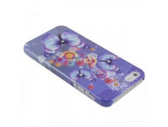 Coque FLOWER mauve pour iPhone 5