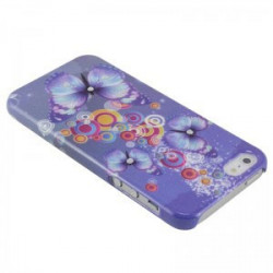 Coque FLOWER mauve pour iPhone 5