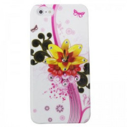 Coque FLOWER jaune pour iPhone 5