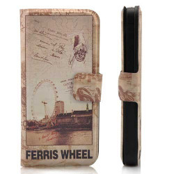 Etui cuir FERRIS portefeuille pour iPhone 5