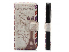 Etui cuir PARIS portefeuille pour iPhone 5