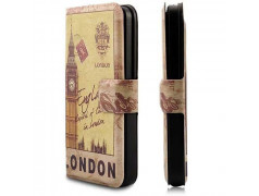 Etui cuir LONDON portefeuille pour iPhone 5