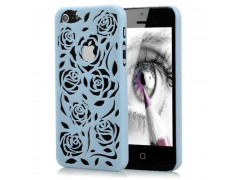 Coque ROSE 3D bleue pour iPhone 5