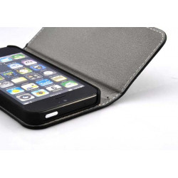 Etui cuir LOVE noir pour iPhone 5