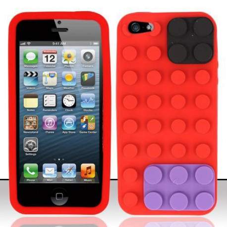Coque LEGO rouge pour iPhone 5