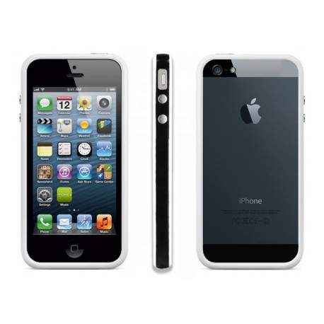 BUMPER LUXE blanc et noir pour iPhone 5