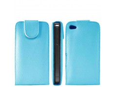 Etui cuir bleu pour Iphone 5