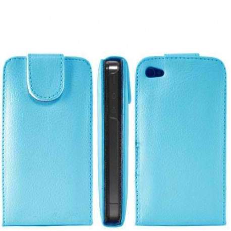 Etui cuir bleu pour Iphone 5