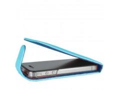 Etui cuir bleu pour Iphone 5