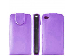 Etui cuir mauve pour Iphone 5