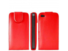 Etui cuir rouge pour Iphone 5