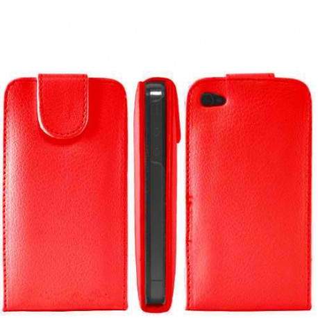 Etui cuir rouge pour Iphone 5