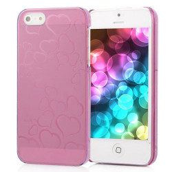 Coque HEART rose pour iPhone 5