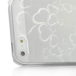 Coque HEART blanche pour iPhone 5