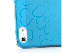 Coque HEART bleue pour iPhone 5