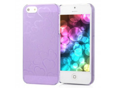 Coque HEART mauve pour iPhone 5