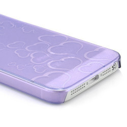 Coque HEART mauve pour iPhone 5