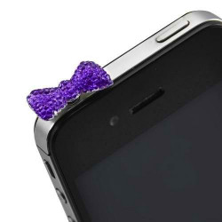 Cache Jack papillon mauve pour telephones et Mp3