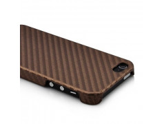 Coque CARBONE marron pour iPhone 5