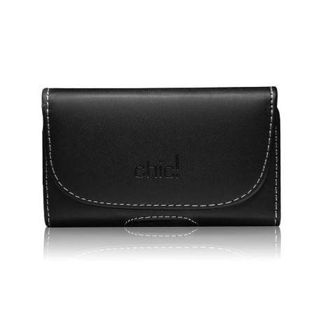 Etui cuir CEINTURE CHIC noir pour iPhone 5