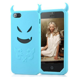 Coque DEVIL bleue pour iPhone 5