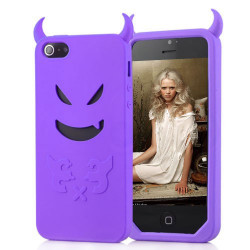 Coque DEVIL mauve pour iPhone 5