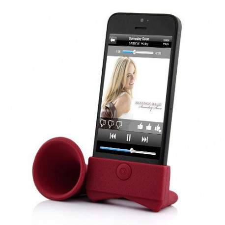 Support amplificateur rouge pour Iphone 4 et 5