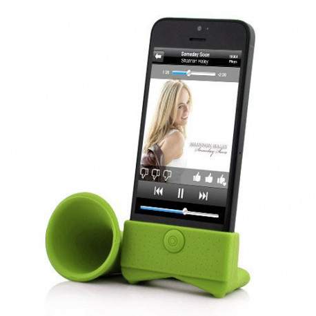 Support amplificateur vert pour Iphone 4 et 5