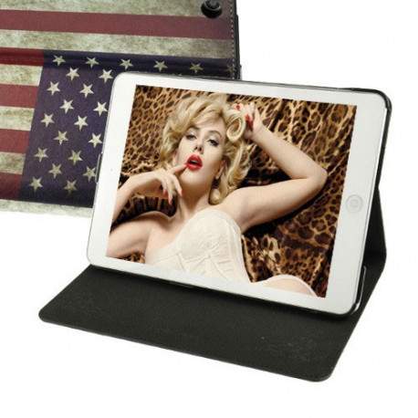 Etui cuir USA pour IPAD mini