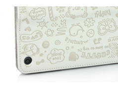 Etui cuir CUTE blanche pour IPAD mini