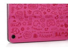 Etui cuir CUTE rose pour IPAD mini