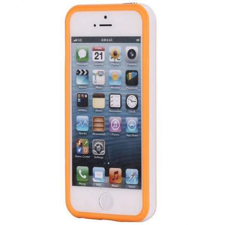 BUMPER LUXE orange et blanc pour iPhone 5