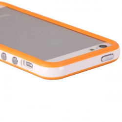 BUMPER LUXE orange et blanc pour iPhone 5
