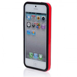 BUMPER LUXE rouge et noire pour iPhone 5