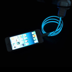 Câble USB LUMINEUX pour Iphone 5, Ipad 4, ipad mini, ipod touch 5 et Ipod nano 7