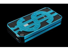 Coque DOLLAR DESIGN bleue  pour iPhone 5