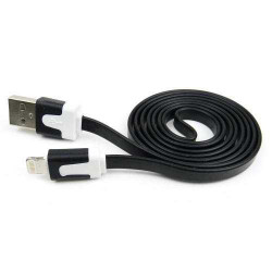 Câble USB LUXE noir et blanc pour Iphone, Ipad et Ipod .