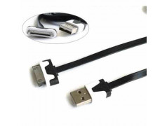 Câble USB LUXE noir et blanc pour Iphone, Ipad et Ipod .