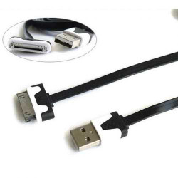 Câble USB LUXE noir et blanc pour Iphone, Ipad et Ipod .