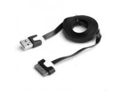 Câble USB LUXE noir et blanc pour Iphone, Ipad et Ipod .