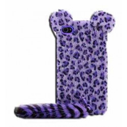 Coque PELUCHE mauve pour iPhone 5