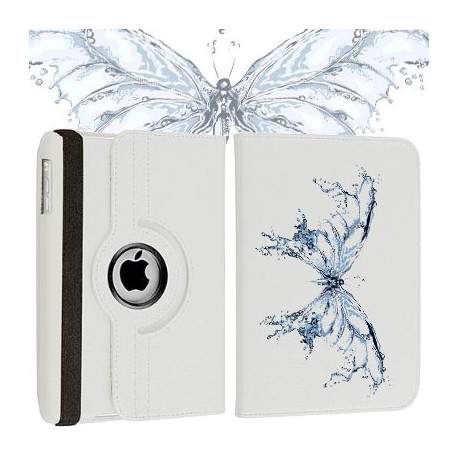 Etui cuir 360 WATER BUTTERFLY pour iPad 2, 3 et 4